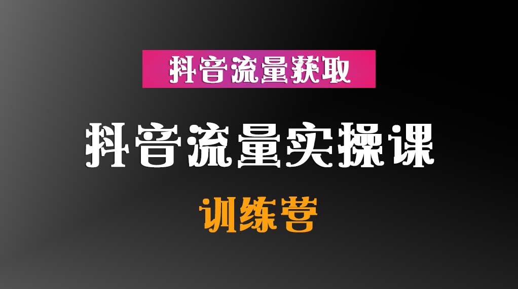 抖音流量实操训练营插图 抖音流量实操训练营插图