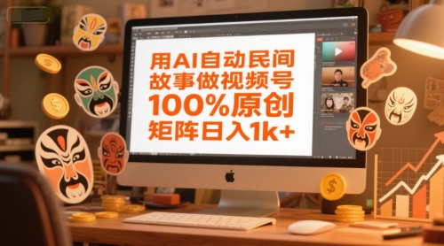 用AI自动民间故事做视频号,100%原创,矩阵日入1k+插图 用AI自动民间故事做视频号,100%原创,矩阵日入1k+