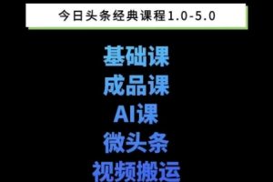 头条图文课1-5期教你头条图文写作、微头条、视频搬运变现，适合新手快速起号玩法