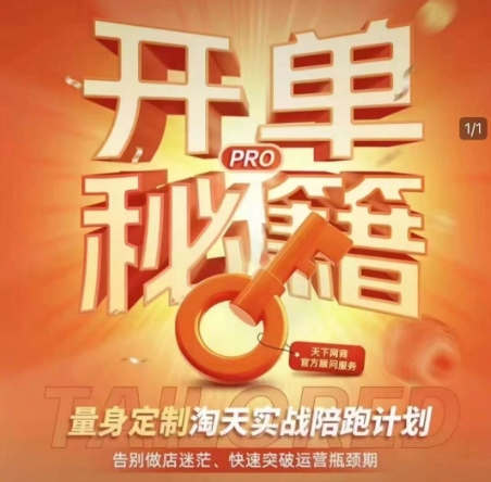 淘宝开单秘籍PRO,量身定制淘天实战陪跑计划,告别做店迷茫、快速突破运营瓶颈期(更新6月)插图 淘宝开单秘籍PRO,量身定制淘天实战陪跑计划,告别做店迷茫、快速突破运营瓶颈期(更新6月)