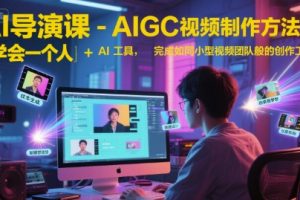 AI导演课-AIGC视频制作方法论，学会一个人+AI工具，完成如同小型视频团队般的创作工作，实现导演梦