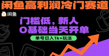 闲鱼高利润冷门赛道:门槛低,新人0基础当天开单,单号日入1k+玩法【揭秘】插图 闲鱼高利润冷门赛道:门槛低,新人0基础当天开单,单号日入1k+玩法【揭秘】