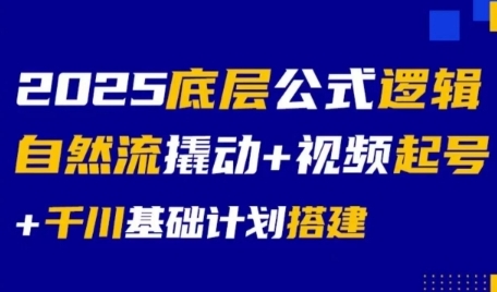 2025底层公式逻辑自然流撬动+视频起号+千川基础计划搭建插图 2025底层公式逻辑自然流撬动+视频起号+千川基础计划搭建