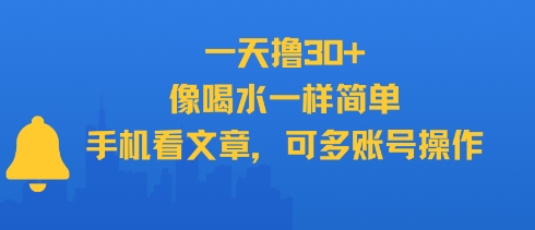 一天撸30+,像喝水一样简单,手机看文章,可多账号操作插图 一天撸30+,像喝水一样简单,手机看文章,可多账号操作