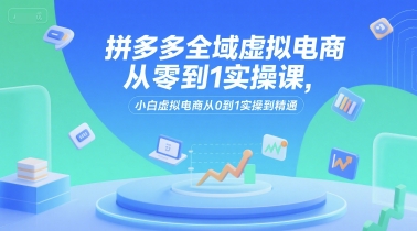 拼多多全域虚拟电商从零到1实操课,小白虚拟电商从0到1实操到精通插图 拼多多全域虚拟电商从零到1实操课,小白虚拟电商从0到1实操到精通