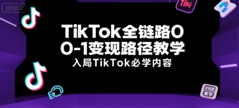TikTok全链路0-1变现路径教学,入局TikTok必学内容插图 TikTok全链路0-1变现路径教学,入局TikTok必学内容