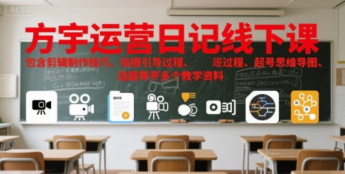 方宇运营日记线下课,包含剪辑制作技巧、拍摄引导过程、起号思维导图、选题等多个教学资料插图 方宇运营日记线下课,包含剪辑制作技巧、拍摄引导过程、起号思维导图、选题等多个教学资料