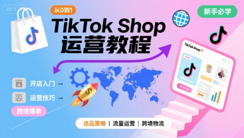 TikTok Shop从0到1运营教程,TikTok跨境电商新手必学课程插图 TikTok Shop从0到1运营教程,TikTok跨境电商新手必学课程