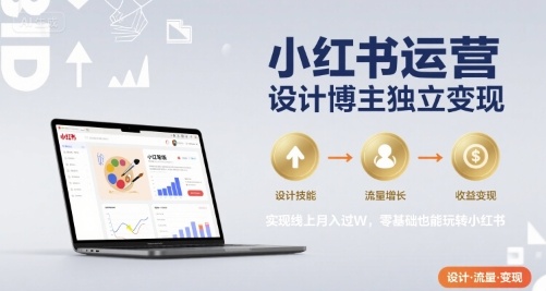 小红书运营设计博主独立变现,实现线上月入过W,零基础也能玩转小红书插图 小红书运营设计博主独立变现,实现线上月入过W,零基础也能玩转小红书