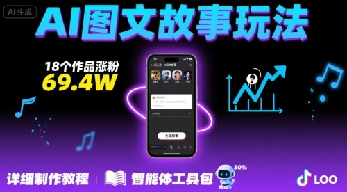 抖音爆火的ai图文故事玩法,18个作品涨粉69.4W,详细制作教程+智能体插图 抖音爆火的ai图文故事玩法,18个作品涨粉69.4W,详细制作教程+智能体