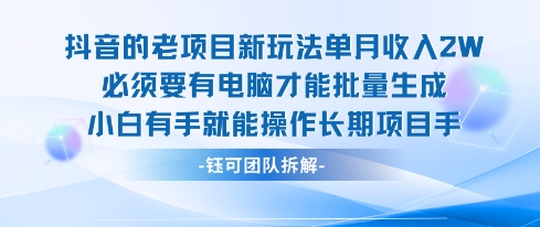 老项目新玩法单月收入2W小白有手就能操作长期项目插图 老项目新玩法单月收入2W小白有手就能操作长期项目