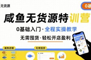 无货源特训营，0基础带你玩转咸鱼无货源