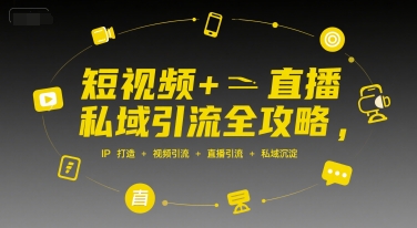 短视频+直播私域引流全攻略,IP打造 +视频引流 +直播引流 +私域沉淀插图 短视频+直播私域引流全攻略,IP打造 +视频引流 +直播引流 +私域沉淀