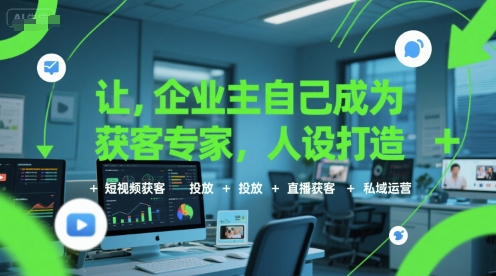 让企业主自己成为获客专家,人设打造+短视频获客+投放+直播获客+私域运营插图 让企业主自己成为获客专家,人设打造+短视频获客+投放+直播获客+私域运营