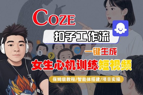 COZE扣子工作流一键生成女生心机训练短视频,保姆级教程-智能体搭建-项目实操插图 COZE扣子工作流一键生成女生心机训练短视频,保姆级教程-智能体搭建-项目实操