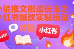 小说推文搬运玩法之小红书，小红书爆改实长炸裂玩法