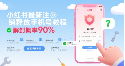 小红书最新注销释放手机号教程,解封概率90%插图 小红书最新注销释放手机号教程,解封概率90%