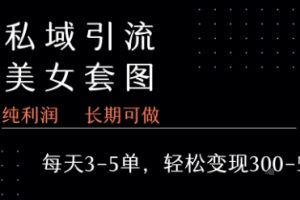 私域卖套图每天3-5单   每单利润99-2张+