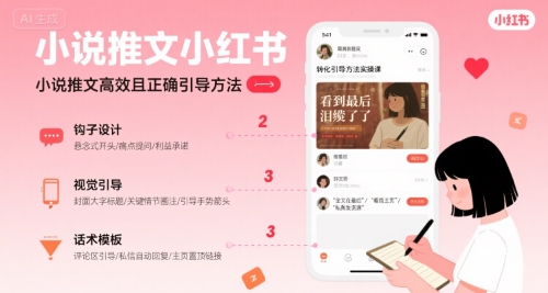 小说推文小红书高转化引导方法实操课,小说推文高效且正确引导方法插图 小说推文小红书高转化引导方法实操课,小说推文高效且正确引导方法