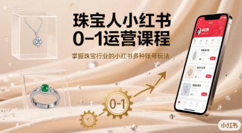 珠宝人小红书0-1运营课程,掌握珠宝行业的小红书多种账号玩法插图 珠宝人小红书0-1运营课程,掌握珠宝行业的小红书多种账号玩法