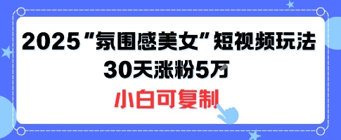 不露脸也能火!2025“氛围感美女”短视频玩法,30天涨粉5W小白可复制插图 不露脸也能火!2025“氛围感美女”短视频玩法,30天涨粉5W小白可复制