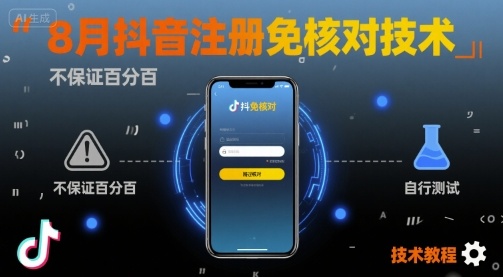 8月抖音注册免核对技术,不保证百分百,自测插图 8月抖音注册免核对技术,不保证百分百,自测