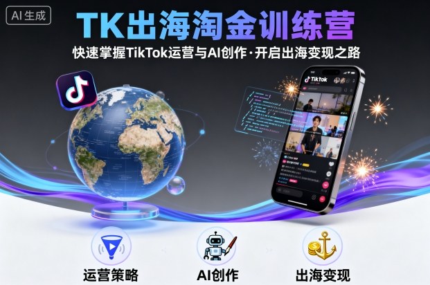 TK出海淘金训练营,助你快速掌握TikTok运营与AI创作,开启出海变现之路插图 TK出海淘金训练营,助你快速掌握TikTok运营与AI创作,开启出海变现之路