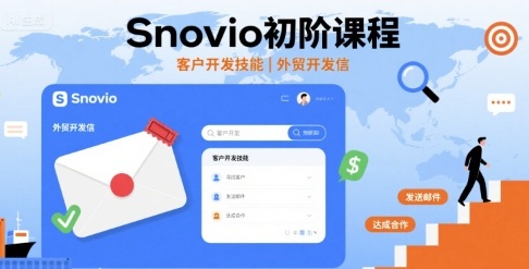 Snovio初阶课程,客户开发技能,外贸开发信插图 Snovio初阶课程,客户开发技能,外贸开发信