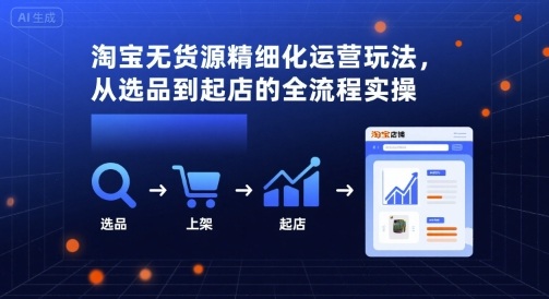 淘宝无货源精细化运营玩法,从选品到起店的全流程实操插图 淘宝无货源精细化运营玩法,从选品到起店的全流程实操