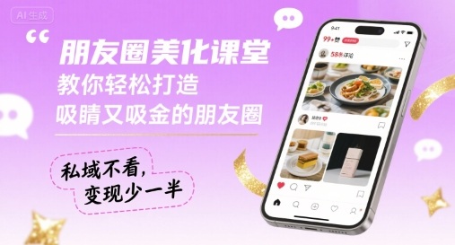 朋友圈美化课堂,教你轻松打造,吸睛又吸金的朋友圈,私域不看,变现少一半插图 朋友圈美化课堂,教你轻松打造,吸睛又吸金的朋友圈,私域不看,变现少一半