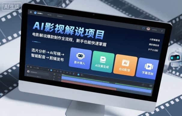 AI影视解说项目,电影解说爆款制作全流程,新手也能快速掌握插图 AI影视解说项目,电影解说爆款制作全流程,新手也能快速掌握