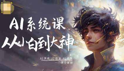 AI系统课程,从小白到大神系统学AI,AI声音-AI绘画-AI视频一门课全掌握插图 AI系统课程,从小白到大神系统学AI,AI声音-AI绘画-AI视频一门课全掌握