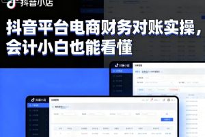 抖音平台电商财务对账实操，会计小白也能看懂的