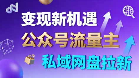 公众号流量主+私域网盘拉新,多方式变现,简单易上手,当天就有收益插图 公众号流量主+私域网盘拉新,多方式变现,简单易上手,当天就有收益