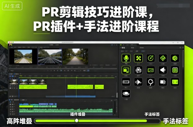 PR剪辑技巧进阶课,PR插件+手法进阶课程插图 PR剪辑技巧进阶课,PR插件+手法进阶课程