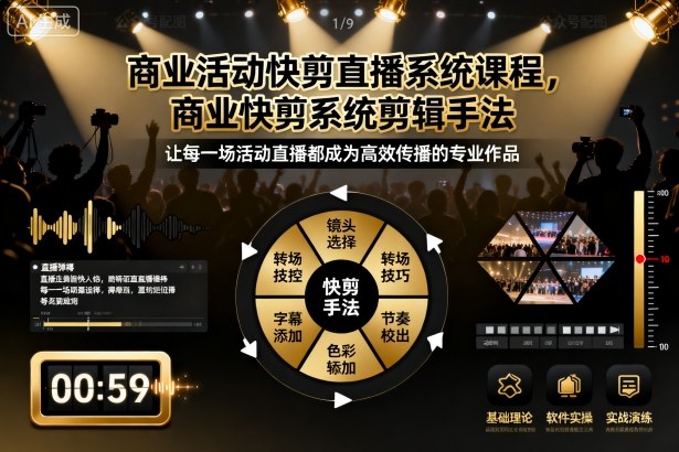 商业活动快剪直播系统课程,商业快剪系统剪辑手法插图 商业活动快剪直播系统课程,商业快剪系统剪辑手法