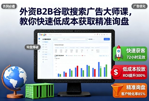 外资B2B谷歌搜索广告大师课,教你快速低成本获取精准询盘插图 外资B2B谷歌搜索广告大师课,教你快速低成本获取精准询盘