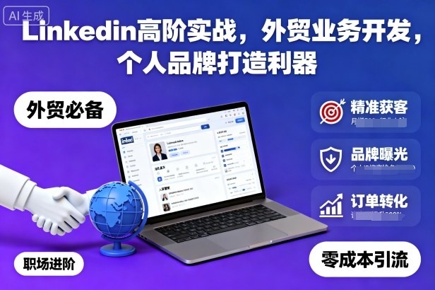 Linkedin高阶实战,外贸业务开发,个人品牌打造利器插图 Linkedin高阶实战,外贸业务开发,个人品牌打造利器
