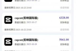 2025风口TK剪映capcut拉新项目，极限高客单，市场空白，2025下半年真正的蓝海项目