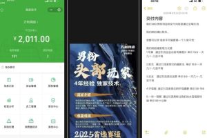 外面收费980全新男粉变现项目，竞争小，利润高，多种方式变现，独家技术