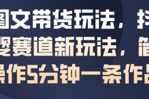 AI图文带货玩法，抖音母婴赛道新玩法，简单操作5分钟一条作品