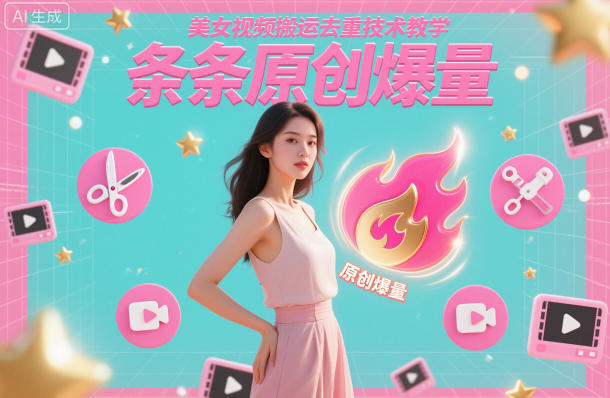 美女视频搬运去重技术教学,条条原创爆量插图 美女视频搬运去重技术教学,条条原创爆量