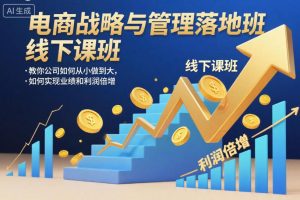 电商战略与管理落地班线下课，教你公司如何从小做到大，如何实现业绩和利润倍增【录音】