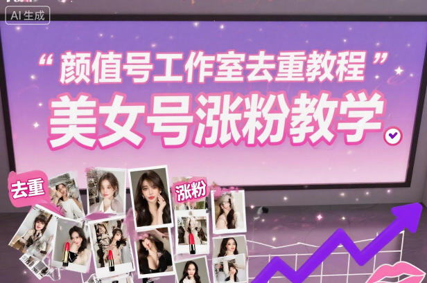 颜值号工作室去重教程,美女号涨粉教学插图 颜值号工作室去重教程,美女号涨粉教学