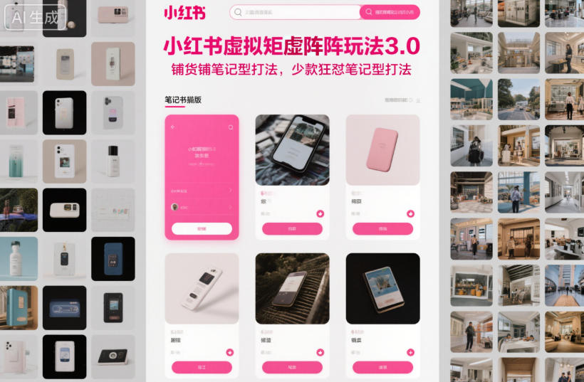 小红书虚拟矩阵玩法3.0,铺货铺笔记型打法,少款狂怼笔记型打法插图 小红书虚拟矩阵玩法3.0,铺货铺笔记型打法,少款狂怼笔记型打法