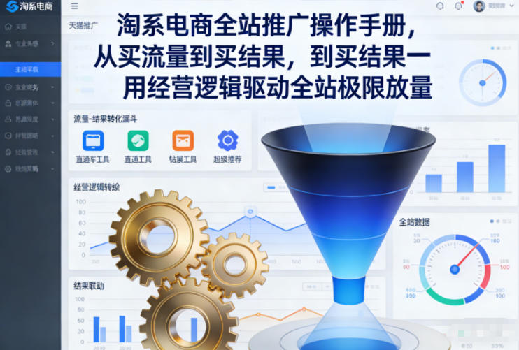 淘系电商全站推广操作手册,从买流量到买结果一用经营逻辑驱动全站极限放量插图 淘系电商全站推广操作手册,从买流量到买结果一用经营逻辑驱动全站极限放量