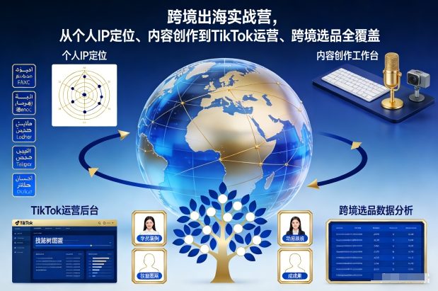 跨境出海实战营,从个人IP定位、内容创作到TikTok运营、跨境选品全覆盖插图 跨境出海实战营,从个人IP定位、内容创作到TikTok运营、跨境选品全覆盖