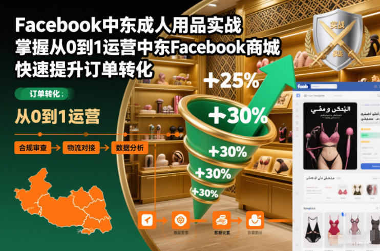 Facebook中东成人用品实战,掌握从0到1运营中东Facebook商城,快速提升订单转化插图 Facebook中东成人用品实战,掌握从0到1运营中东Facebook商城,快速提升订单转化
