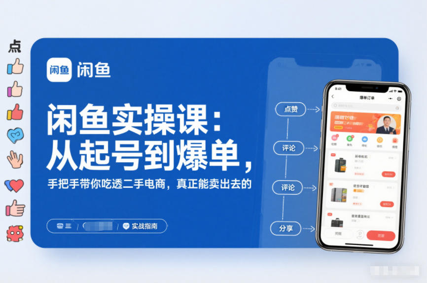 闲鱼实操课:从起号到爆单,手把手带你吃透二手电商,真正能卖出去的实战指南插图 闲鱼实操课:从起号到爆单,手把手带你吃透二手电商,真正能卖出去的实战指南