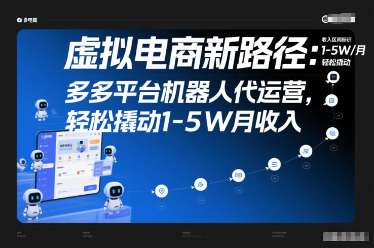 虚拟电商新路径:多多平台机器人代运营,轻松撬动1-5W月收入【揭秘】插图 虚拟电商新路径:多多平台机器人代运营,轻松撬动1-5W月收入【揭秘】
